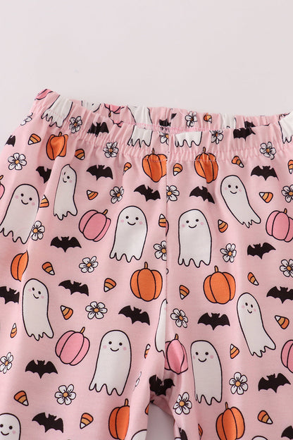 Orange halloween ghost pumpkin girl set