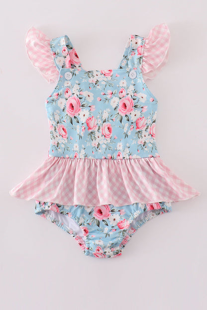 Petal perfection print girl swimsuit