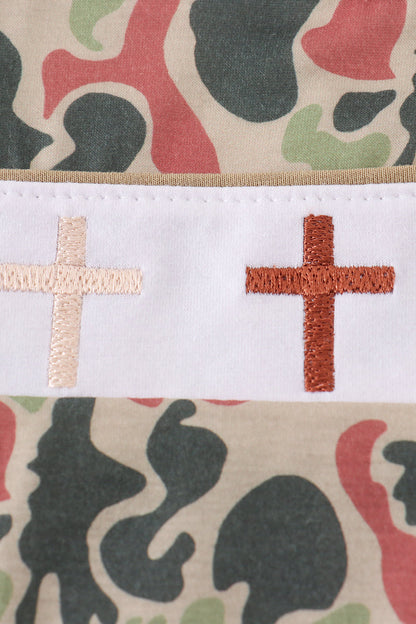 Camouflage cross embroidery jonjon