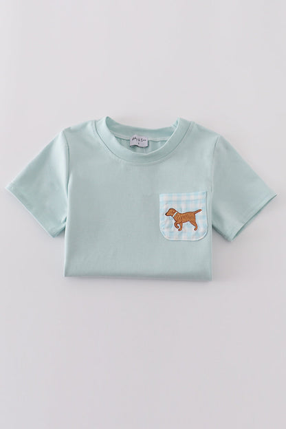 Blue puppy embroidery set