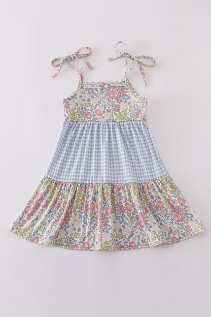 Pastel wildflowers print mom&me tiered dress