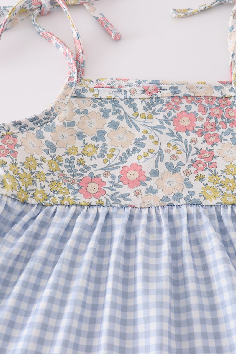 Pastel wildflowers print mom&me tiered dress