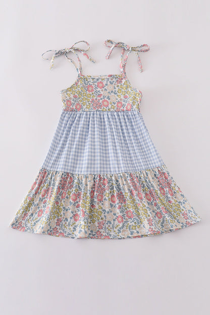 Pastel wildflowers print mom&me tiered dress