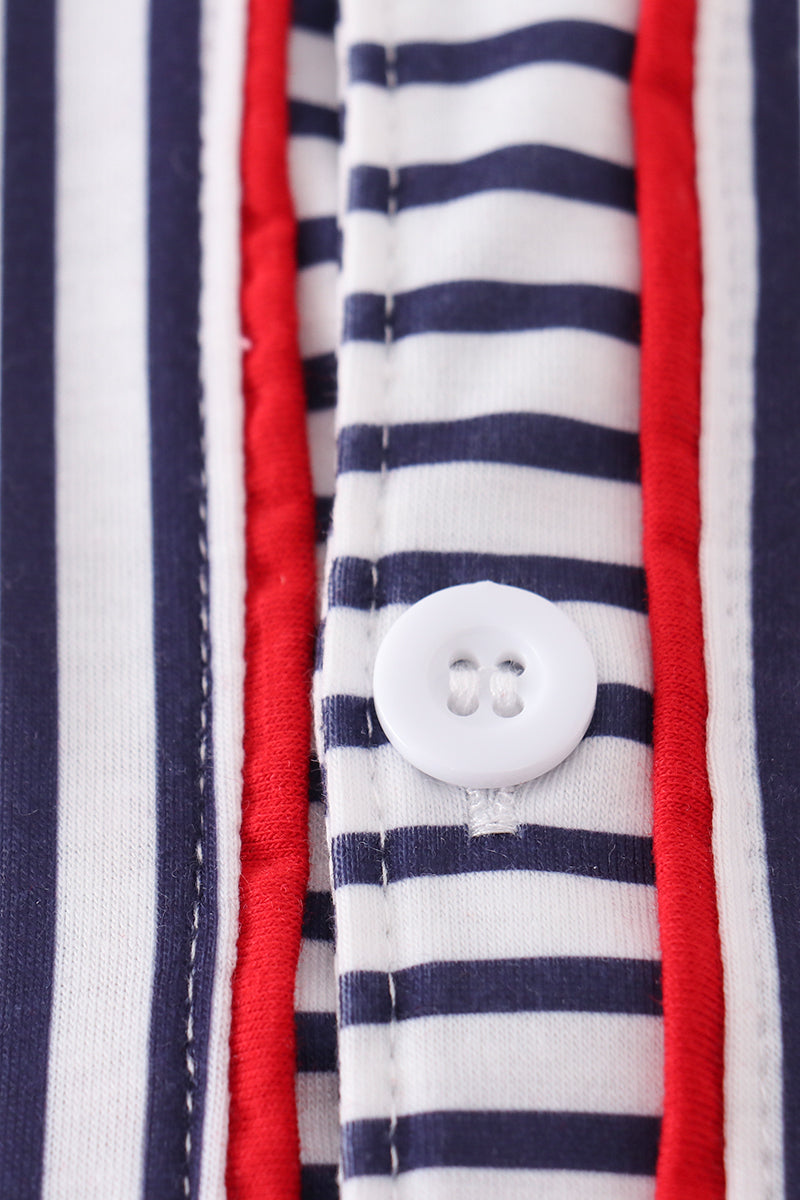 Stripe baseball embroidery set