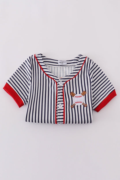 Stripe baseball embroidery set