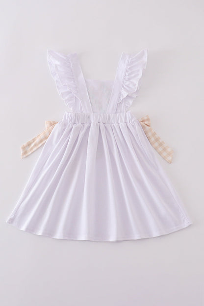 Easter cross embroidery girl dress