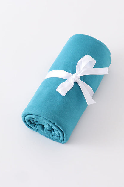 Teal baby bamboo swaddle blanket