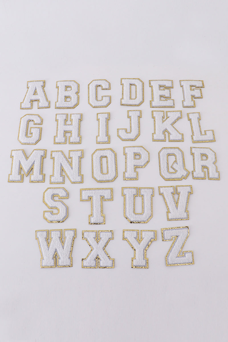 White letters "A-Z" stickers