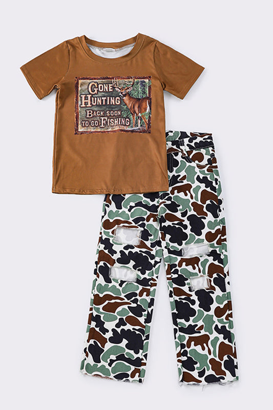 Camouflage hunting boy set