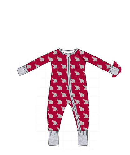 PO52 Alabama roll tide elephant print bamboo pajamas collection