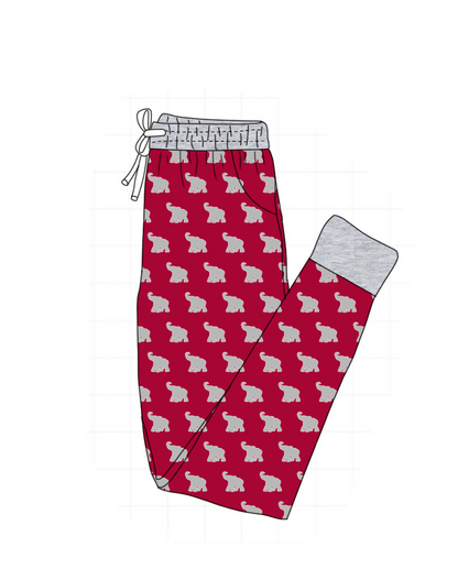 PO52 Alabama roll tide elephant print bamboo pajamas collection