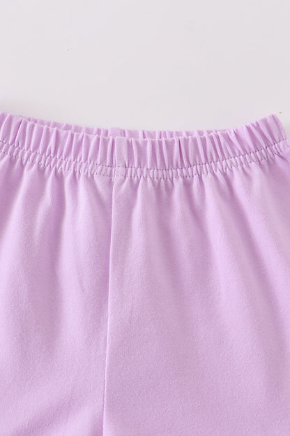 Premium Purple basic ruffle shorts