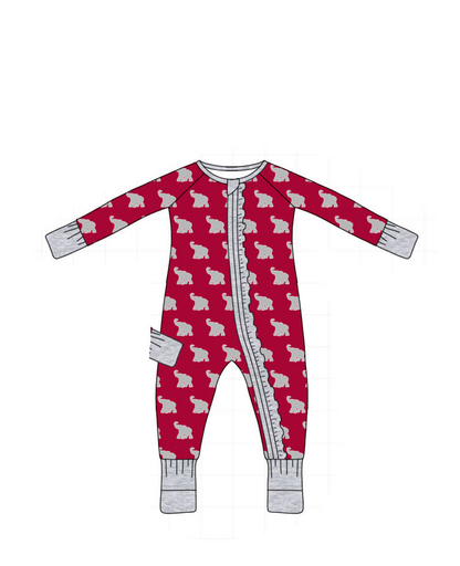 PO52 Alabama roll tide elephant print bamboo pajamas collection