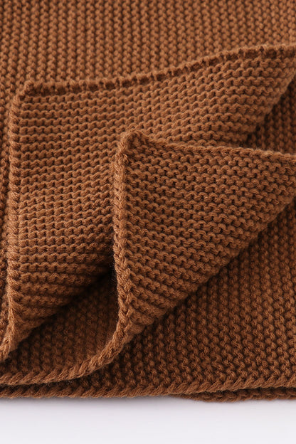 Brown baby soft knitted blanket