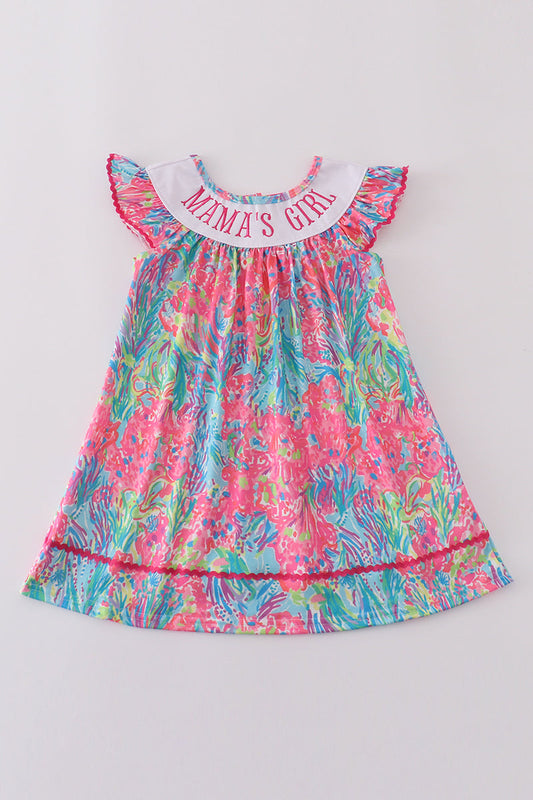 Neon reef MAMA'S embroidery dress