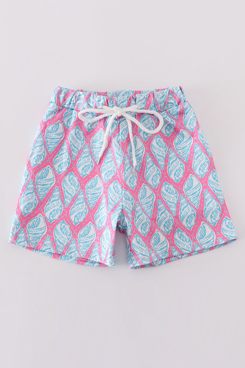 Blue ribbon charm boy swim trunks