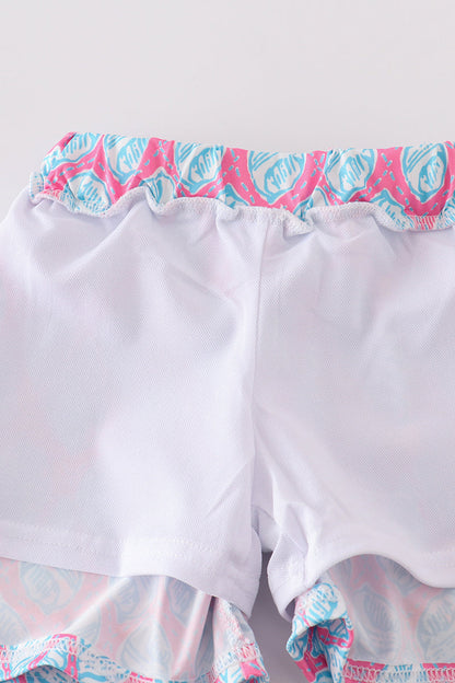 Blue ribbon charm boy swim trunks