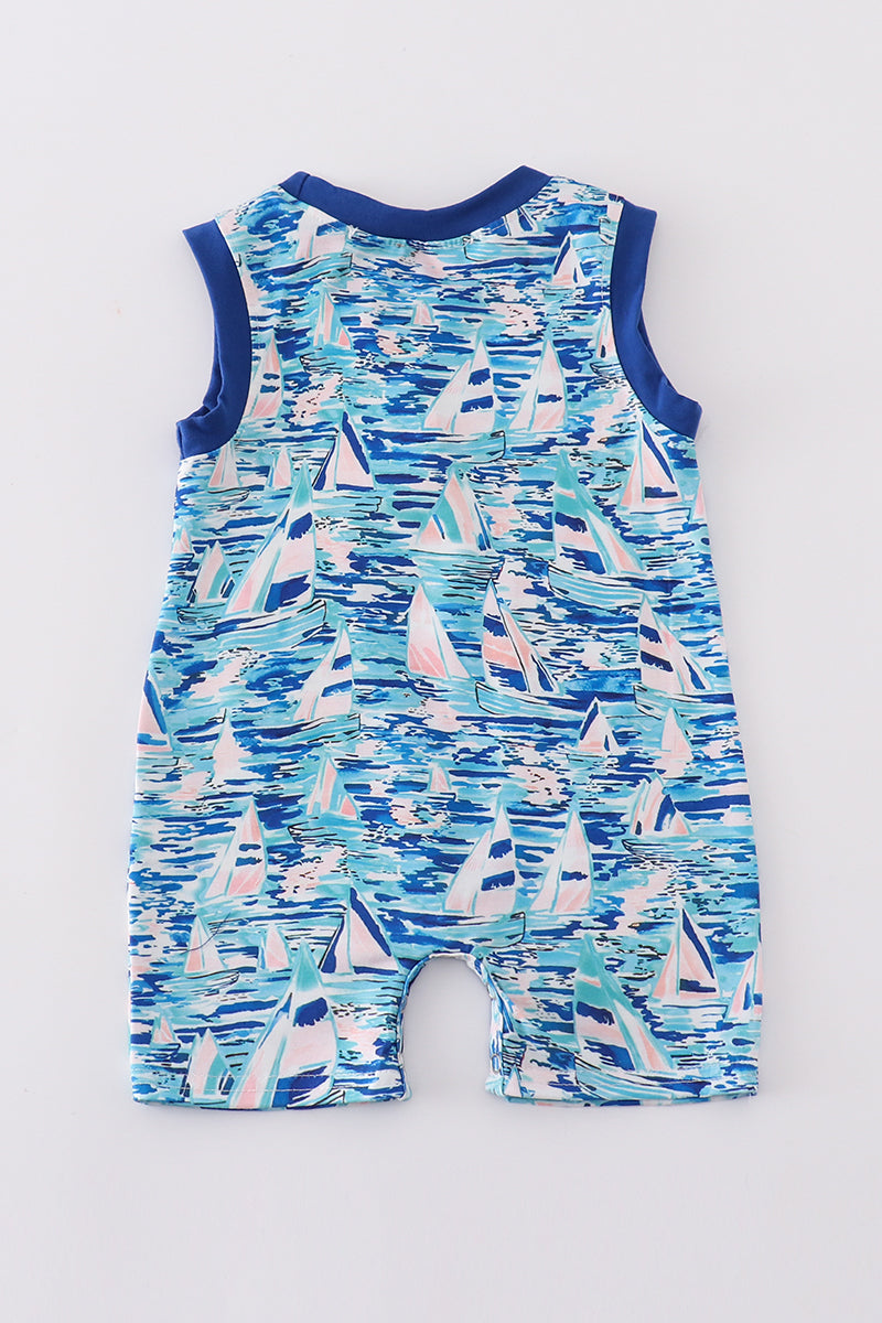 Blue ocean regatta print boy jonjon