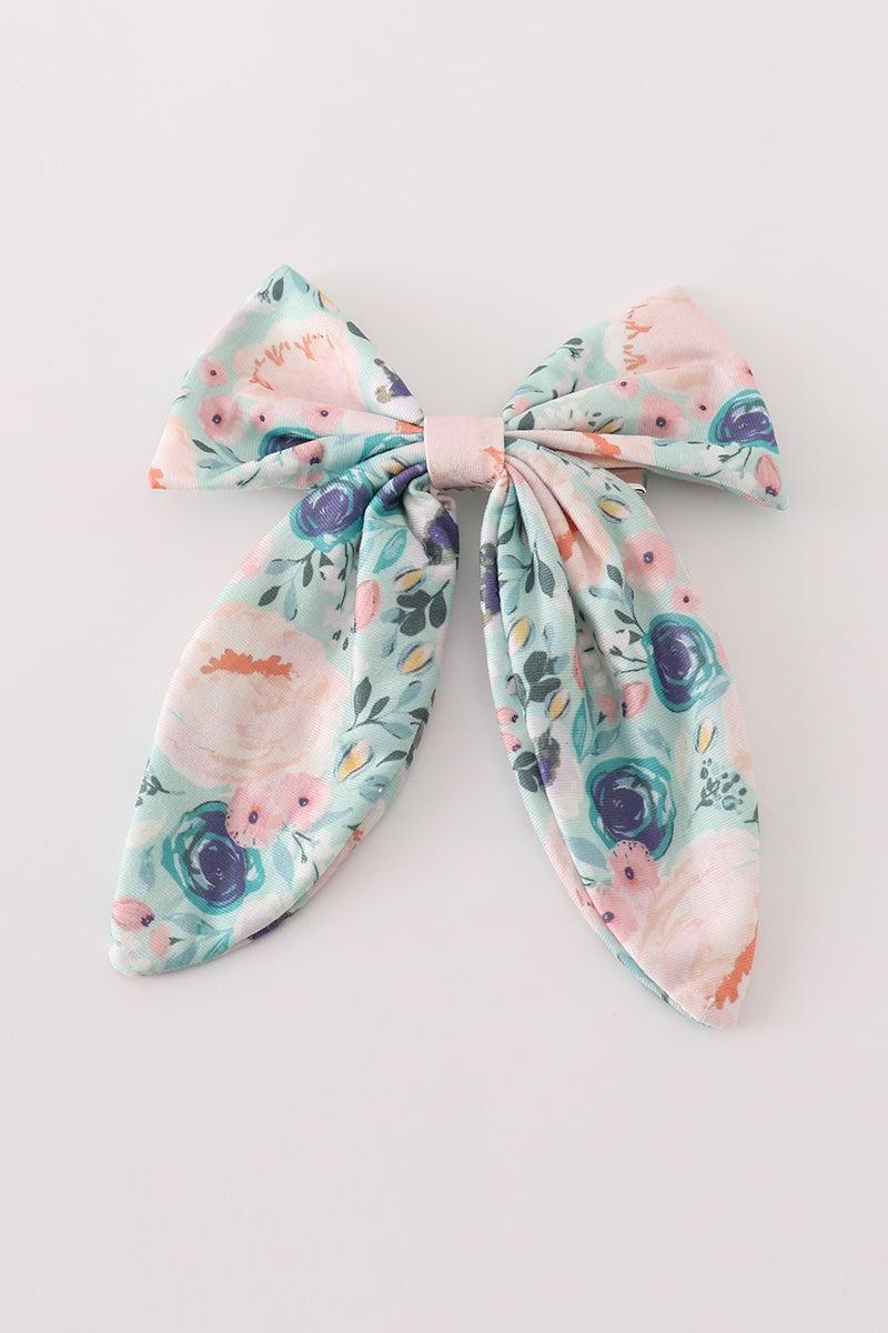 Green garden serenity print girl sailor bow