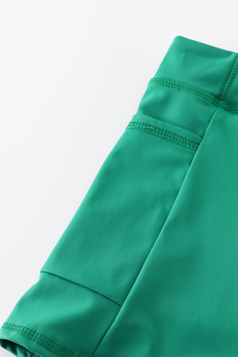 Green active sporty girl skirt