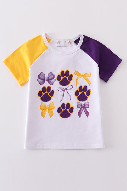 LSU tiger bow girl top