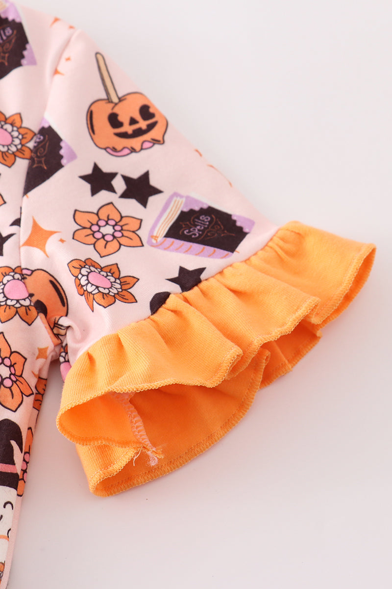 Happy halloween girl pajamas set