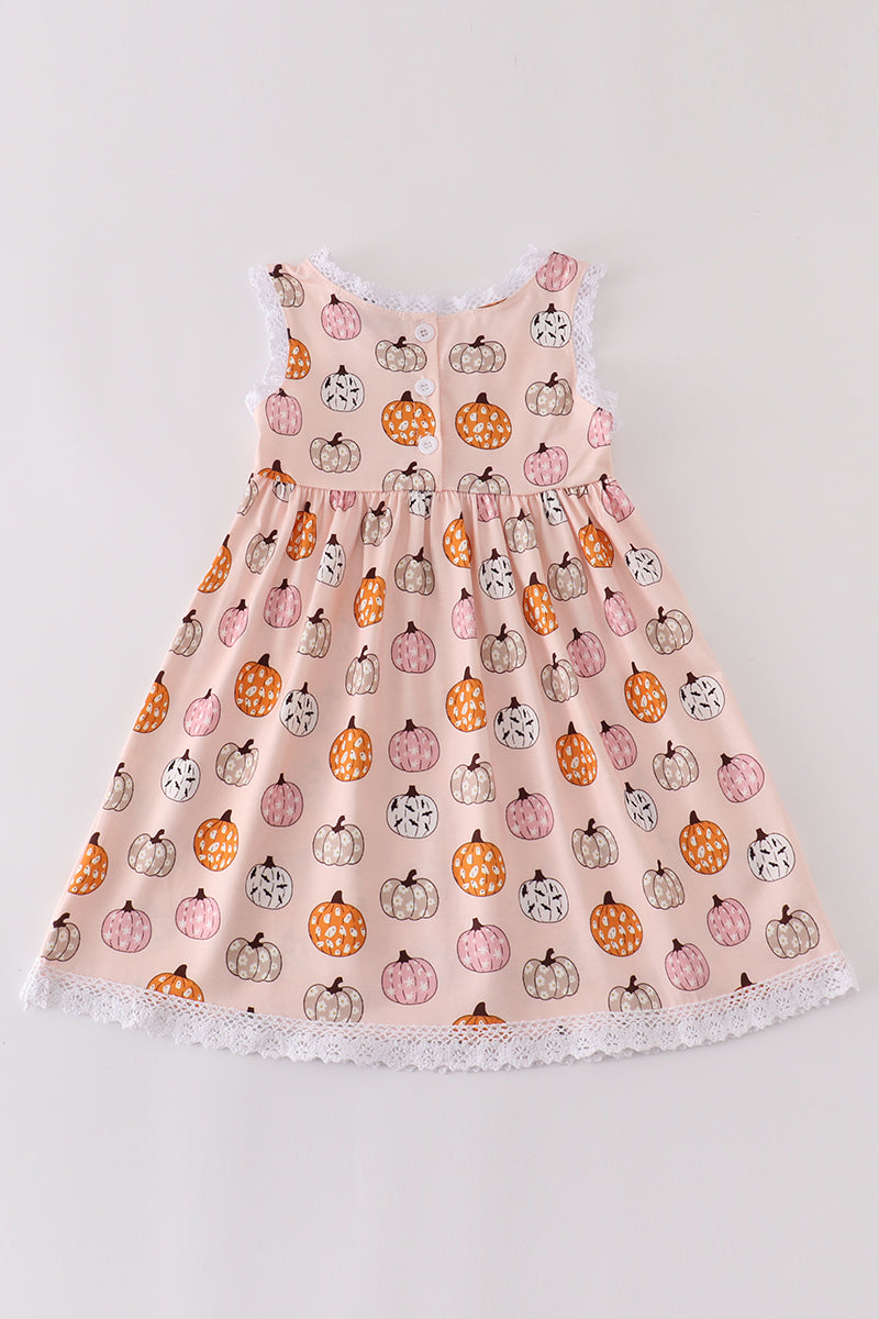 Pink pumpkin girl dress