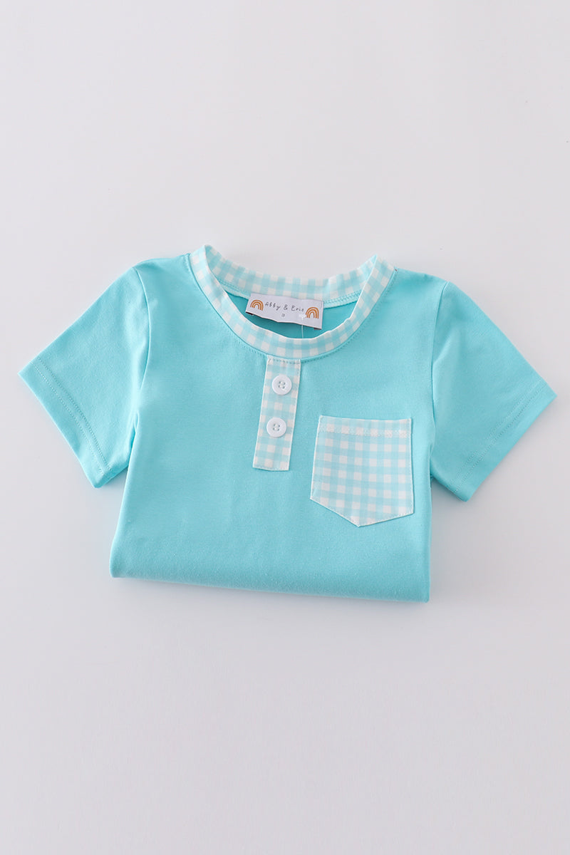 Blue aqua meadow boy set