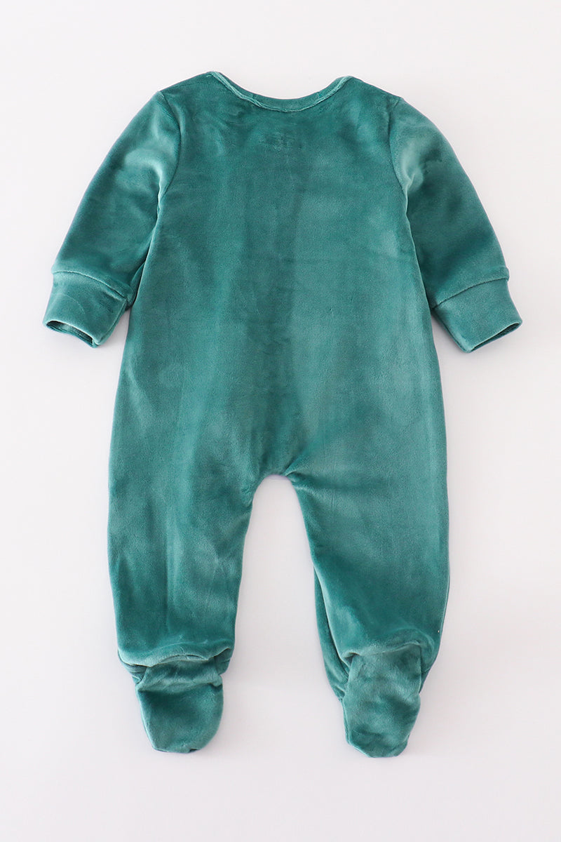 Baby forest velvet boy romper