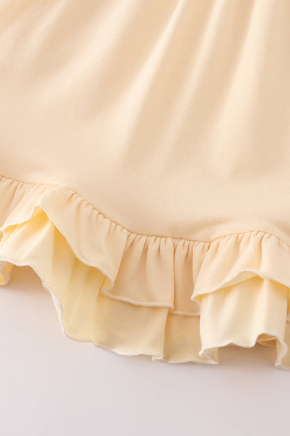 Cream ruffle girl dress