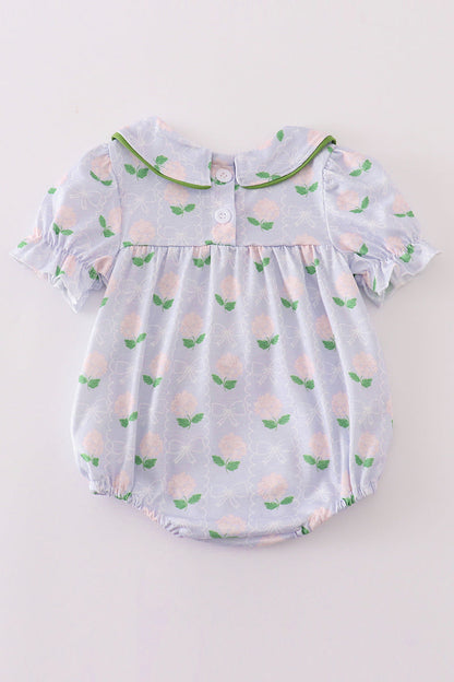 Floral bow print girl bubble