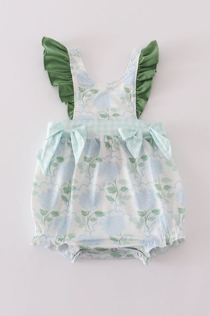 Green botanical print girl bubble