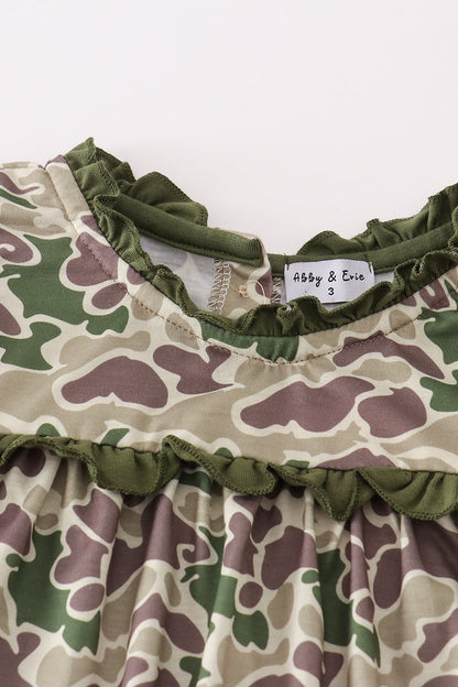 Camouflage print girl set