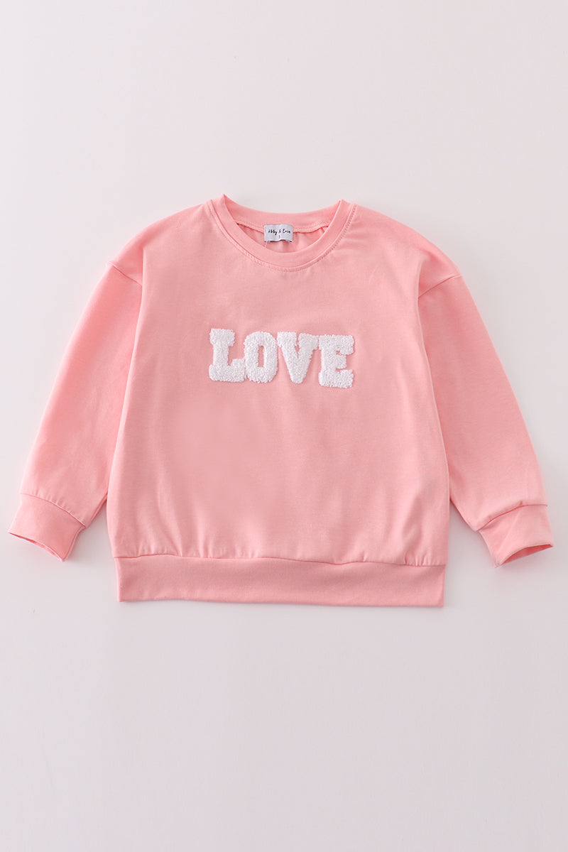 Valentine's day love french knot mom&me top