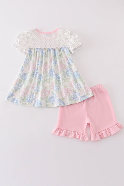 Pink Blossom Serenity print girl set