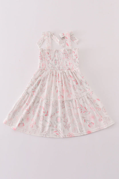 Pink blush meadow smocked mom&me dress