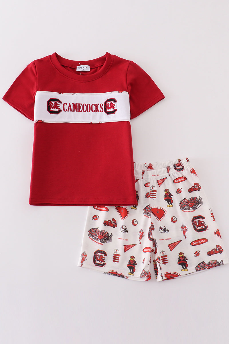 Gamecocks embroidery boy set