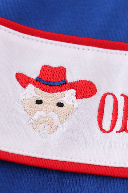 Blue ole miss embroidery boy set