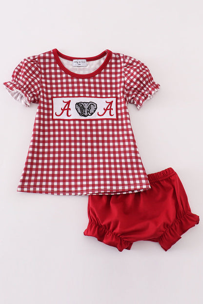 Alabama embroidery girl bloomer set