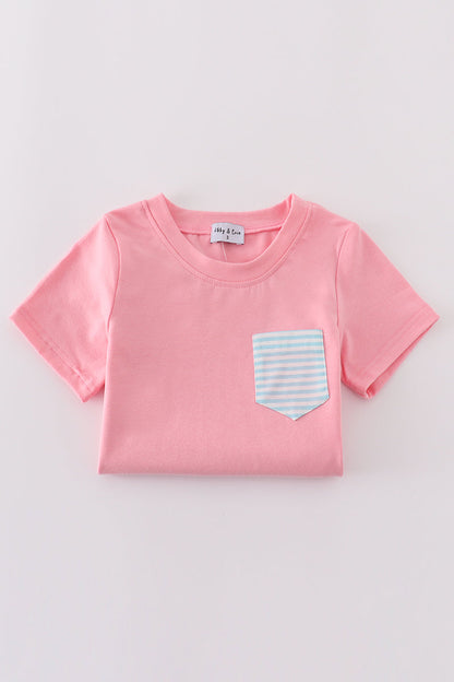 Pink stripe print set