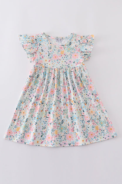 Spring blossom print dress