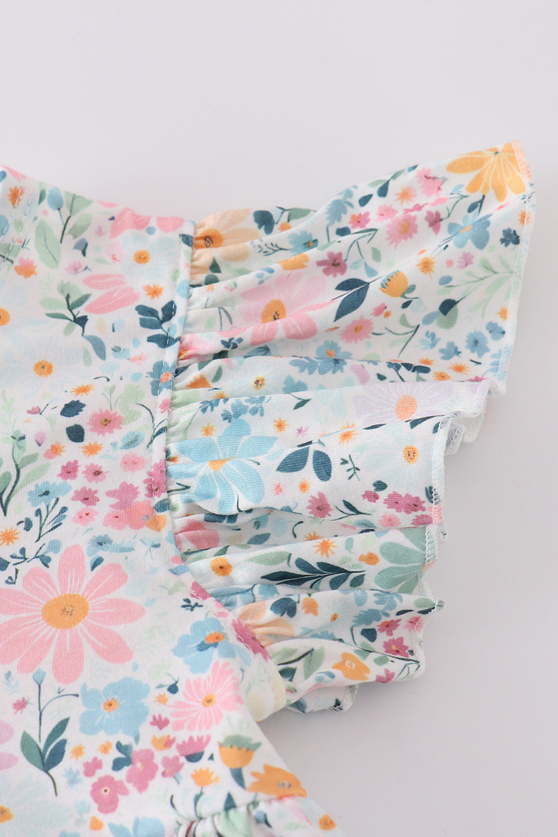 Spring blossom print dress