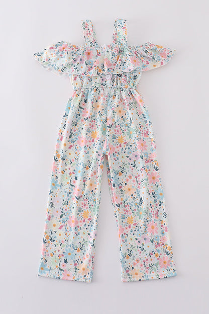 Spring blossom print jumpsuit