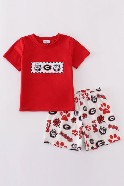 Red georgia embroidery set