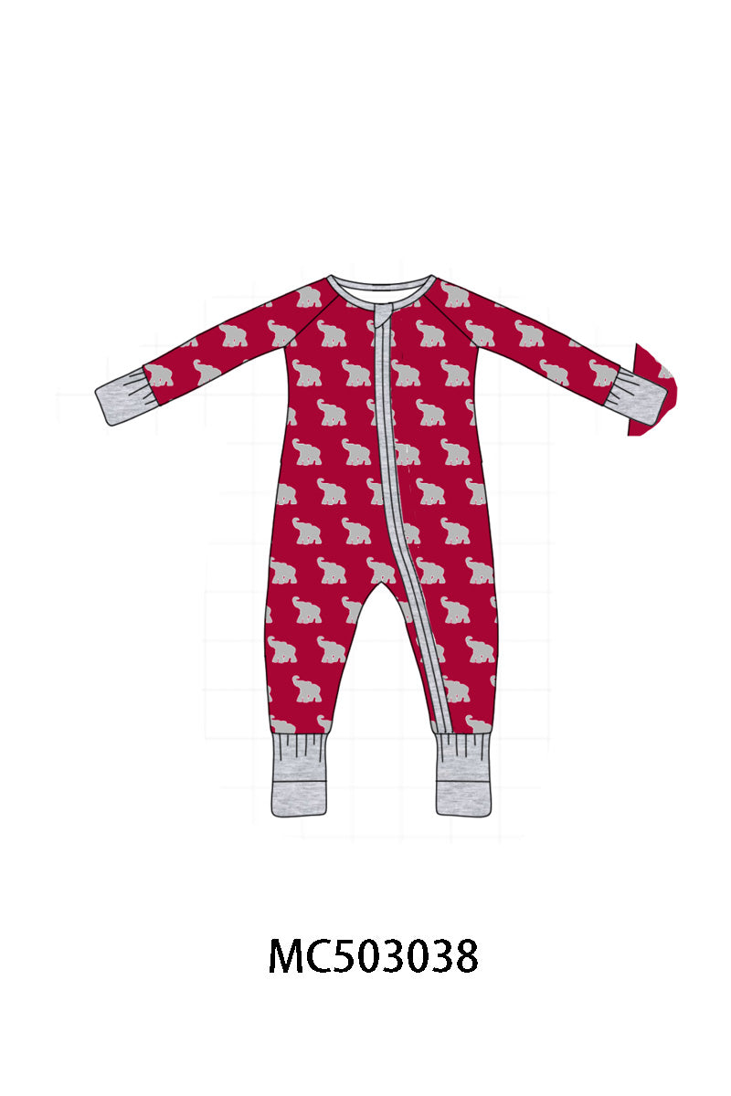 PO52 Alabama roll tide elephant print bamboo pajamas collection