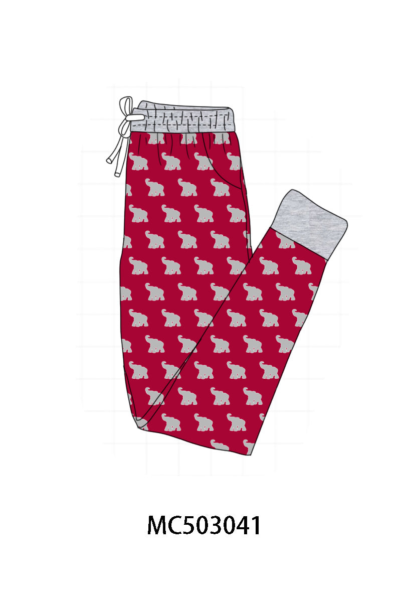 PO52 Alabama roll tide elephant print bamboo pajamas collection