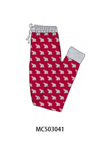 PO52 Alabama roll tide elephant print bamboo pajamas collection