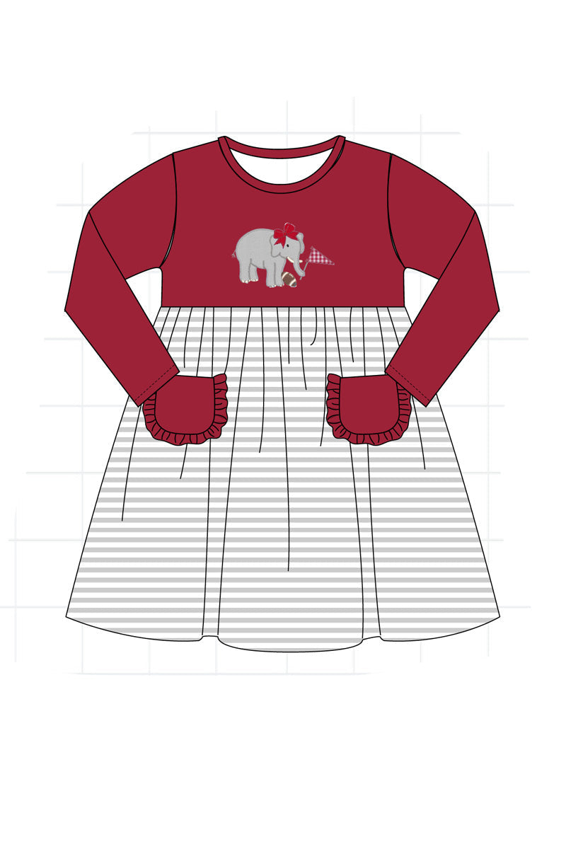 PO52 Alabama roll tide elephant applique stripe collection