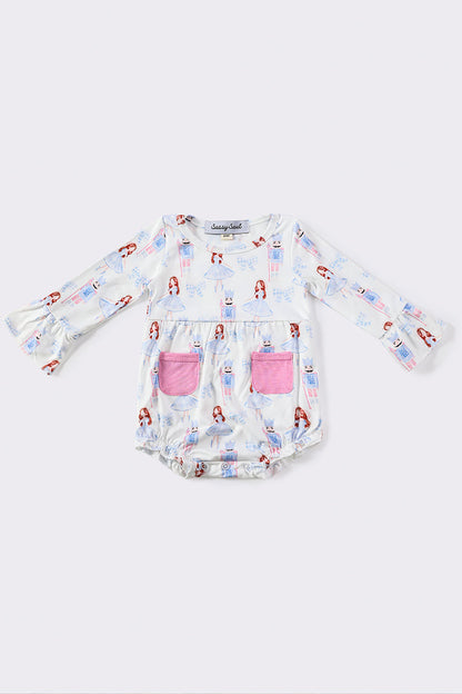 Pink ballet print girl bubble