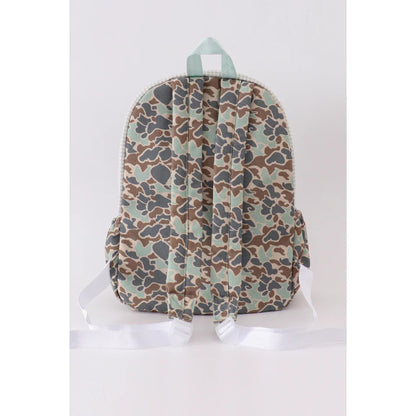 Mallard Duck Bag, Green camouflage duck applique boy backpack